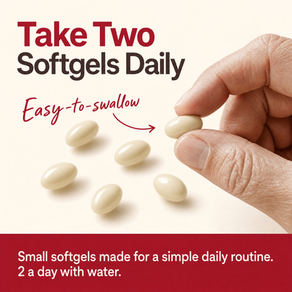 Take two softgels daily